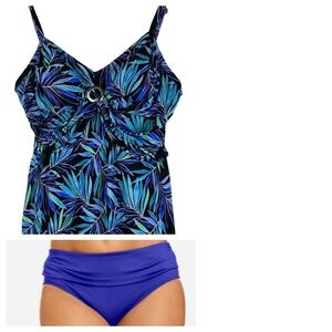 LOT (2) Kenneth Cole St Johns Bay Swimsuit Sz 18 2X 2 pc. Tankini Bottoms